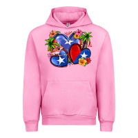 Fuchsia Pink puerto rico hearts Urban Hoodie - Zillion Design Studio
