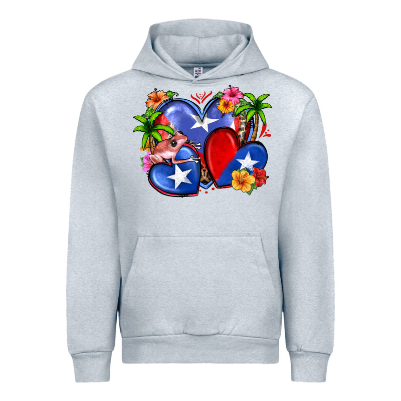 Puerto Rico Hearts Urban Hoodie by Zillion Design Studio | Teevron