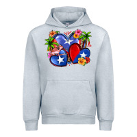 Heather Grey puerto rico hearts Urban Hoodie - Zillion Design Studio
