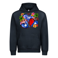 Navy puerto rico hearts Urban Hoodie - Zillion Design Studio