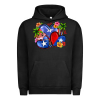 Pigment Black puerto rico hearts Urban Hoodie - Zillion Design Studio