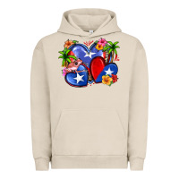 Pigment French Oak puerto rico hearts Urban Hoodie - Zillion Design Studio