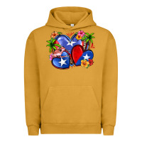 Pigment Peanut Butter puerto rico hearts Urban Hoodie - Zillion Design Studio