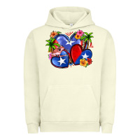 Pigment Pistachio puerto rico hearts Urban Hoodie - Zillion Design Studio