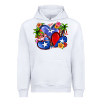 White puerto rico hearts Urban Hoodie - Zillion Design Studio