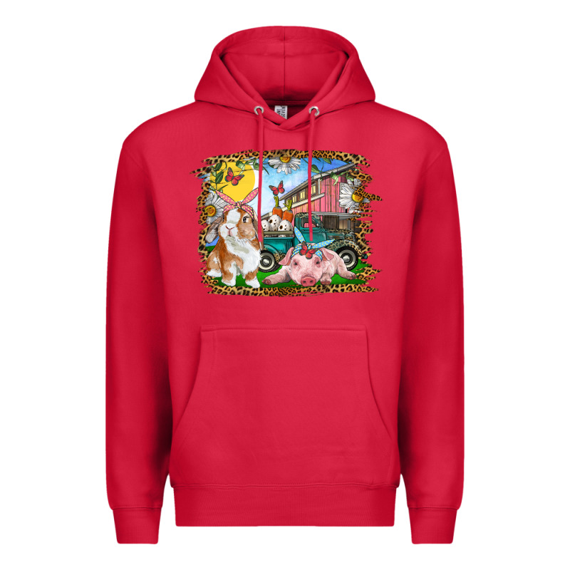 Easter Farm Bunny And Pig Premium Hoodie by RanaPortraitStore | Teevron