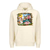 Sandshell Easter Farm Bunny And Pig Premium Hoodie - RanaPortraitStore
