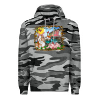 Slate Camo Easter Farm Bunny And Pig Premium Hoodie - RanaPortraitStore