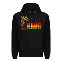 Black afro man black king Premium Hoodie - texasbilliewilder