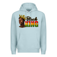 Blue Mist afro man black king Premium Hoodie - texasbilliewilder
