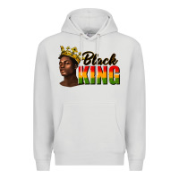 Dove Grey afro man black king Premium Hoodie - texasbilliewilder