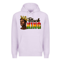 Lilac afro man black king Premium Hoodie - texasbilliewilder