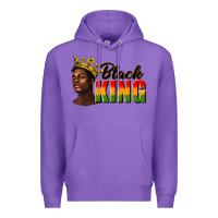 Purple afro man black king Premium Hoodie - texasbilliewilder