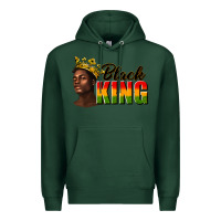 Sports Green afro man black king Premium Hoodie - texasbilliewilder