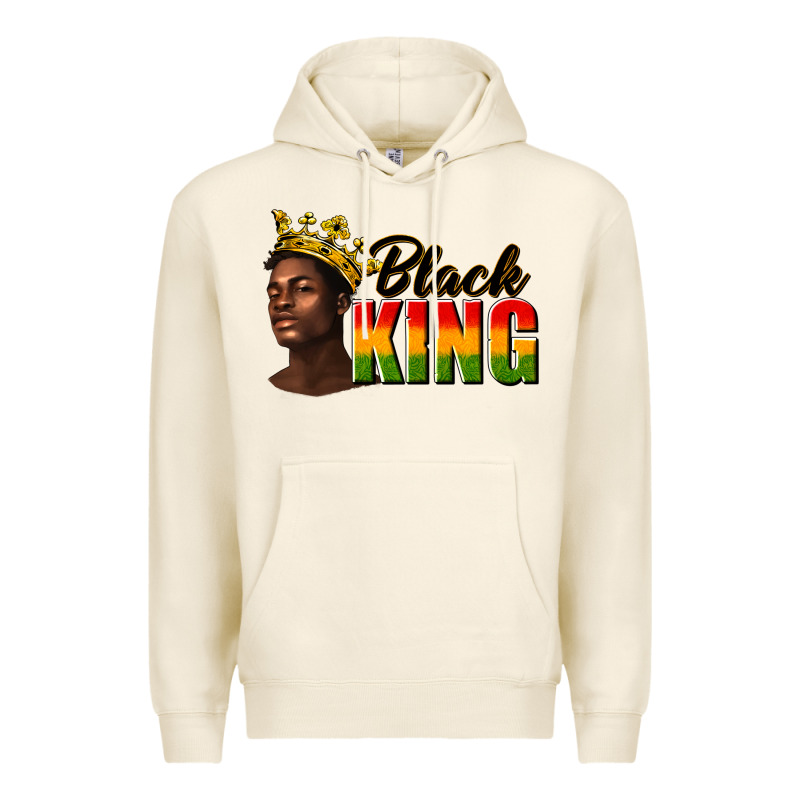 Afro Man Black King Premium Hoodie by texasbilliewilder | Teevron