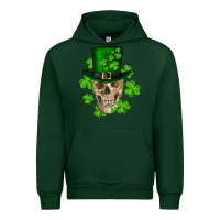 Forest Green st. patrick's day skull Urban Hoodie - RanaPortraitStore