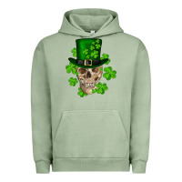 Pigment Oil Green st. patrick's day skull Urban Hoodie - RanaPortraitStore