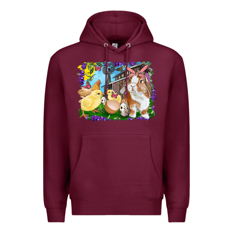 Easter Farm Chicks And Bunny Premium Hoodie by RanaPortraitStore | Teevron