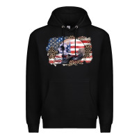 Black american skull Premium Hoodie - Zillion Design Studio