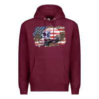 Burgundy american skull Premium Hoodie - Zillion Design Studio