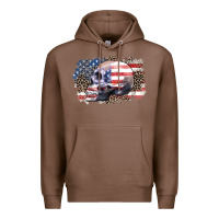 Chestnut american skull Premium Hoodie - Zillion Design Studio