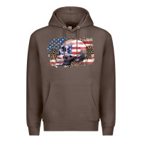 Coffee american skull Premium Hoodie - Zillion Design Studio