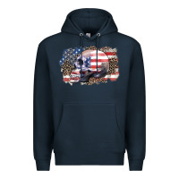 Navy american skull Premium Hoodie - Zillion Design Studio