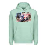Seafoam american skull Premium Hoodie - Zillion Design Studio