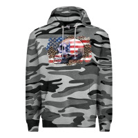 Slate Camo american skull Premium Hoodie - Zillion Design Studio