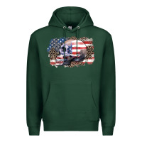 Sports Green american skull Premium Hoodie - Zillion Design Studio