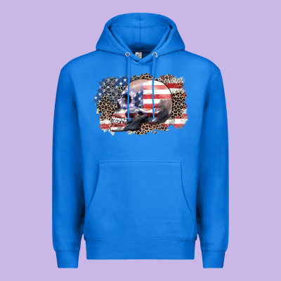 American Skull Premium Hoodie Designed By Zillion Design Studio