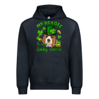 Navy st.patrick's day my beagle is my lucky charm Urban Hoodie - RanaPortraitStore