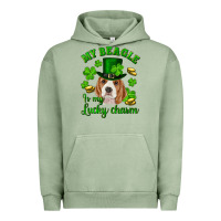 Pigment Oil Green st.patrick's day my beagle is my lucky charm Urban Hoodie - RanaPortraitStore
