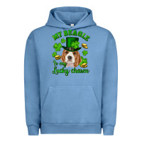 Pigment Pebble Blue st.patrick's day my beagle is my lucky charm Urban Hoodie - RanaPortraitStore