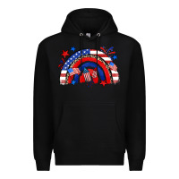 Black American rainbow Premium Hoodie - Zillion Design Studio