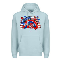 Blue Mist American rainbow Premium Hoodie - Zillion Design Studio