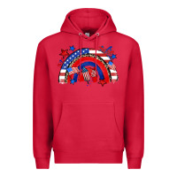 Cardinal American rainbow Premium Hoodie - Zillion Design Studio