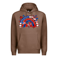 Chestnut American rainbow Premium Hoodie - Zillion Design Studio