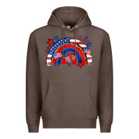 Coffee American rainbow Premium Hoodie - Zillion Design Studio
