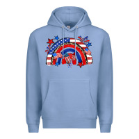 Colony Blue American rainbow Premium Hoodie - Zillion Design Studio