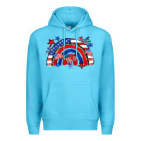 Ocean Blue American rainbow Premium Hoodie - Zillion Design Studio