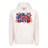 Pale Pink American rainbow Premium Hoodie - Zillion Design Studio