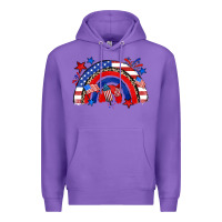 Purple American rainbow Premium Hoodie - Zillion Design Studio