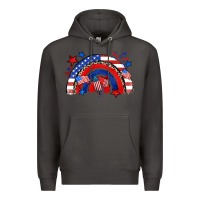 Smoke American rainbow Premium Hoodie - Zillion Design Studio