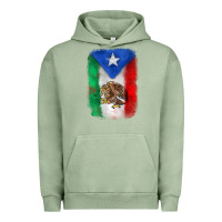 Mexico And Puerto Rico Flag Urban Hoodie | Teevron