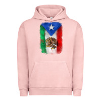 Pigment Salmon mexico and puerto rico flag Urban Hoodie - Zillion Design Studio