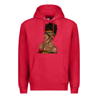 Cardinal afro black woman profile juneteenth Premium Hoodie - texasbilliewilder