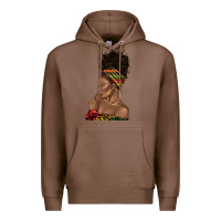 Chestnut afro black woman profile juneteenth Premium Hoodie - texasbilliewilder