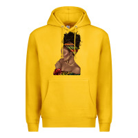 Lemon afro black woman profile juneteenth Premium Hoodie - texasbilliewilder