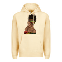 Pina Colada afro black woman profile juneteenth Premium Hoodie - texasbilliewilder